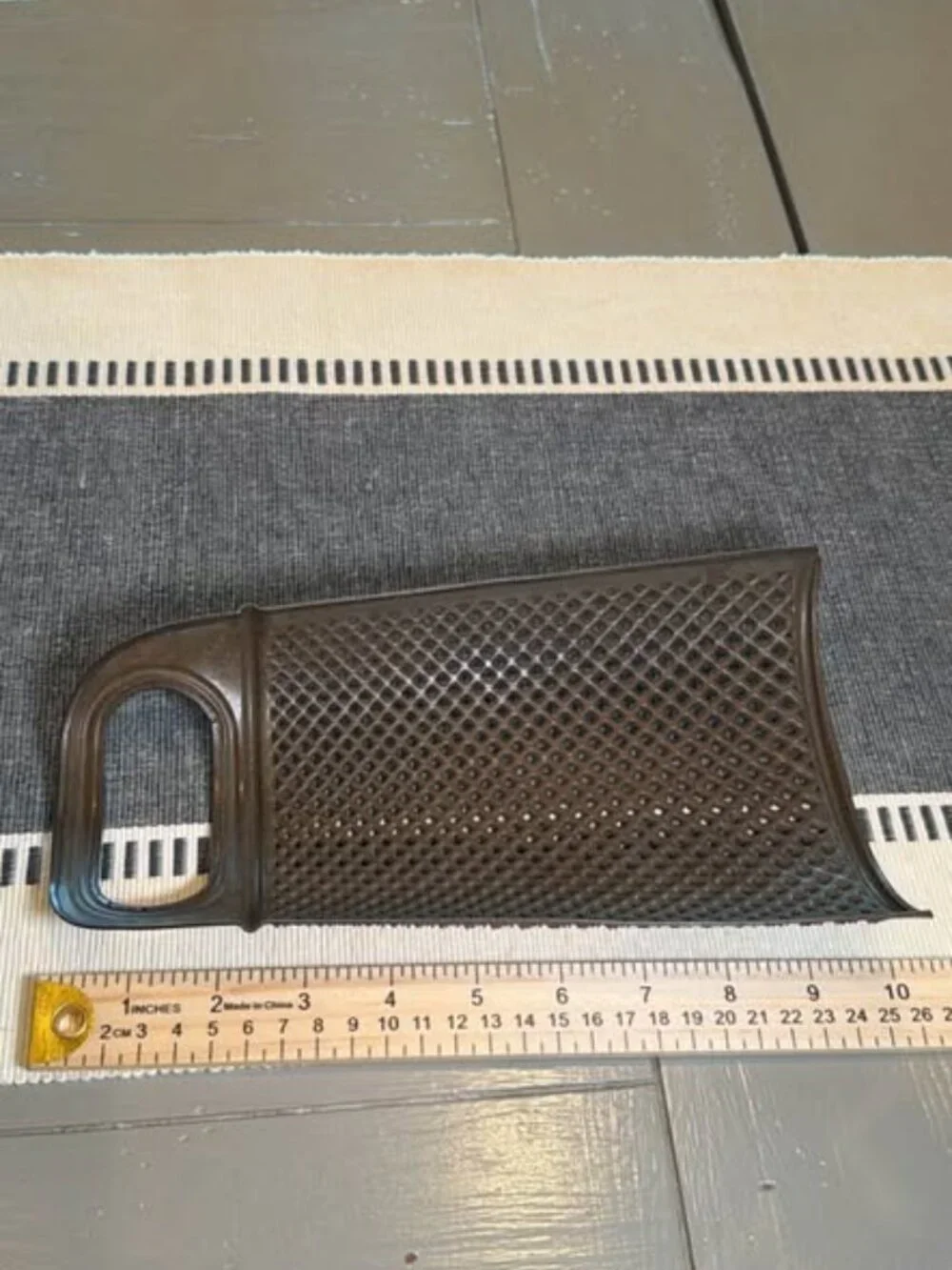 Vintage Metal Hand Grater 10in high